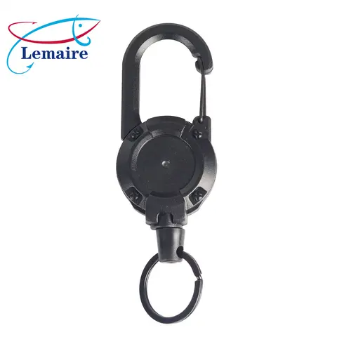 Retractable Anti-Theft Keychain - Marine-Grade Steel Cable with Quick-Release Carabiner | IPX6 Waterproof, Corrosion-Resistant | EDC Security Lock for Fishing Backpacks, Bait Bags