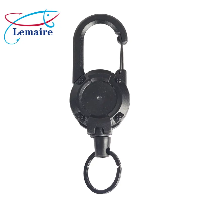 Retractable Anti-Theft Keychain - Marine-Grade Steel Cable with Quick-Release Carabiner | IPX6 Waterproof, Corrosion-Resistant | EDC Security Lock for Fishing Backpacks, Bait Bags