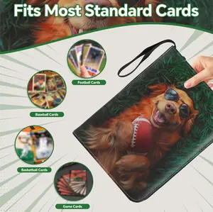Toploader Binder ,4-Pocket Card Binder, 440-Pocket Trading Card Holder with 55 Removable Sleeves, Collectible Trading Card Album, Compatible with Sports Cards, Game Cards & Standard Size Cards (Dog)