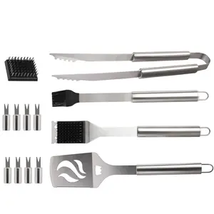 Dr. Camp 13 PCS Grilling Accessories, Grill Set, Grilling Set, Barbecure Utensils, Stainless Steel Sturdy grills
