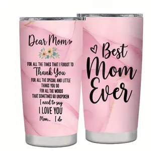 1pc/20oz Mother'S Theme Water Cup, Suitable For Giving To Family, Friends Or Classmates, Shatterproof, Gift Water Cup, Shatterproof, Art Cup, 3D Printed Water Bottle, Stainless Steel Cup, Holiday Gift, Commemorative Water Cup