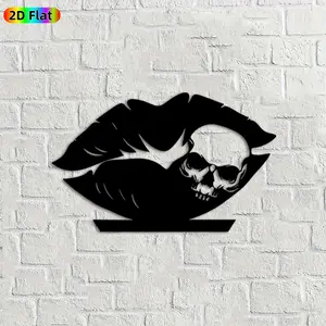 1pc Skull Metal Wall Art, Skull Statue Mural, Gift for Halloween, Day of the Dead, Gothic Decor Enthusiasts, Weather-Resistant Metal Wall Decor, Wall Decoration, Perfect for Garage Wall & Garden Fence, Outdoor & Indoor Decor