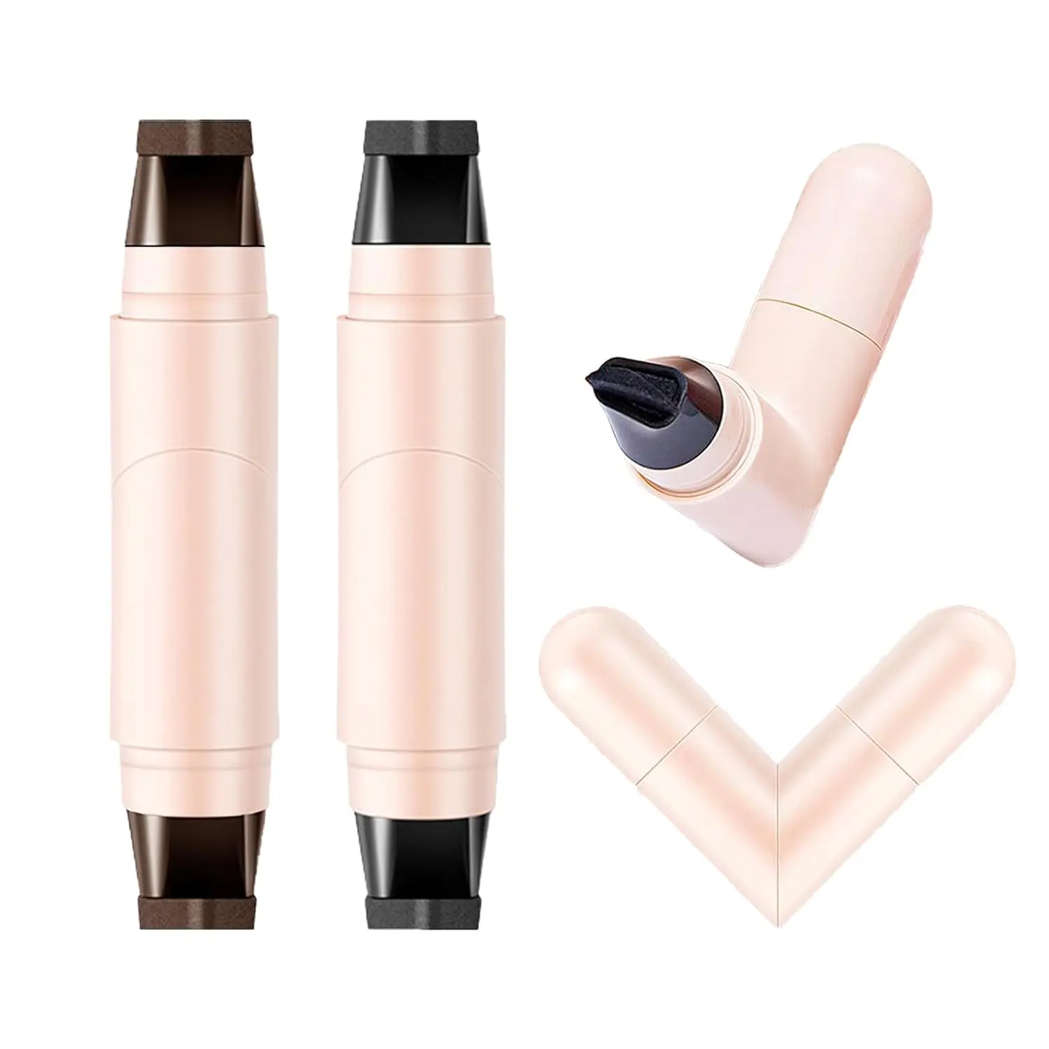 Eyeliner Stamp Pen with 90° Rotating Tip, Dual-Head Long-Lasting & Smudge-Proof Liquid Liner for Easy Symmetrical Wings, Waterproof & Gentle for Sensitive Eyes, Stamp Eyeliner, Smudge Proof Eyeliner
