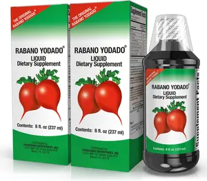 Rabano Yodado - Ionized Radish Dietary Liquid Supplement with Iodine, Vitamin B1, B6 & B12, Wellness & Digestive Support, Helps Maintain Natural Energy & Nutrient Balance, 8 Fl Oz, Pack of 2