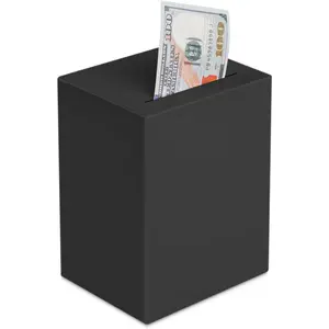 Unbreakable Piggy Bank for Adults, Must Break to Open Disposable Money Bank, Forced Savings Box with Sturdy Design, Cash Saving Container for Adults, Black