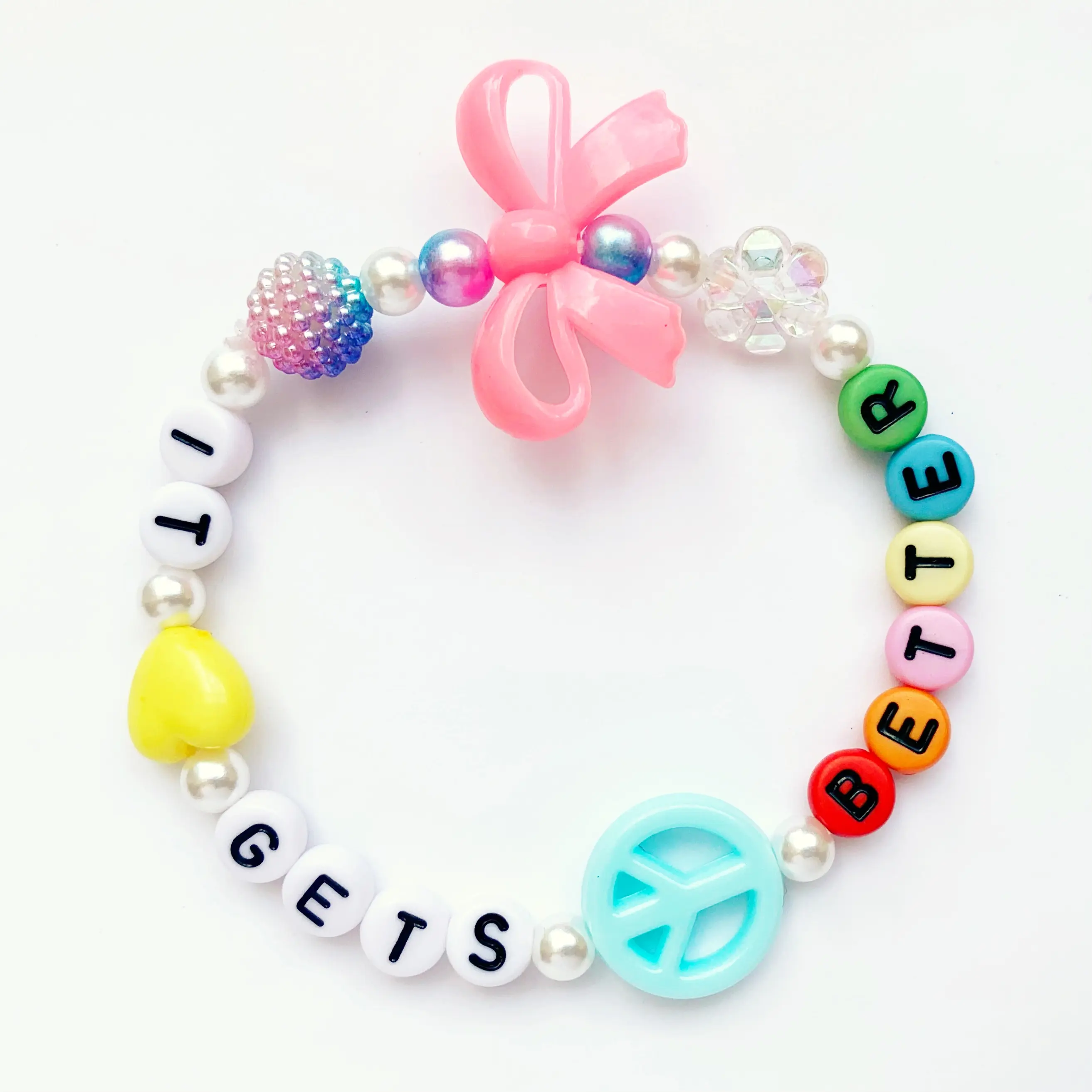 It Gets Better Beaded Stretchy Friendship Bracelet