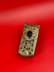 Art Deco Brass & Velvet Cigarette Case