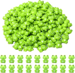 200 Pack Mini Green Plastic Frogs, Small Frog Figurine Tiny Frogs to Hide Fairy Garden Miniature Dollhouse Home Decor Frog Decorations