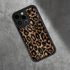 Black Golden Leopard Print TPU Phone Case - High Bamboo Design, Compatible with iPhone 17,16, 15, 14, 13, 12, 11, Pro Max, Xr, Protective Casing