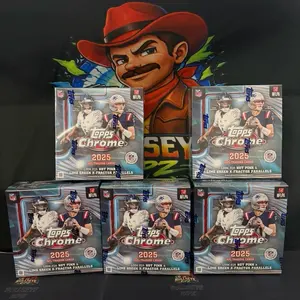 (PYT) (5) 2025 Topps Chrome Football Mega Box I Break 10
