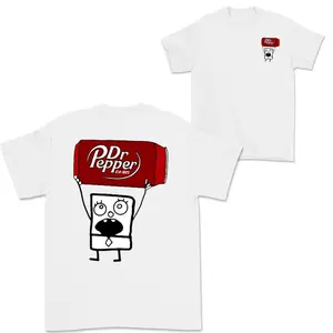 Dr Pepper Doodlebob T-shirt Sweatshirt Hoodie, Doodlebob Shirt, Dr Pepper Shirt, Double Sided Graphic Printed Unisex Classic Cotton Shirts, Full Color ,Printed In The USA