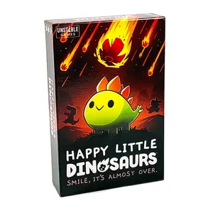 Happy Little Dinosaur Card Game, Party Theme Desktop Cards, Themed Card Game, Creative Gift, Christmas Fantasy Night Dragon Battle Social Competitive Card Game, a board game for family and friends gatherings to entertain and interact