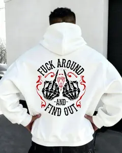 White Hoodie – Fuck Around And Find Out Hoodie T Shirt Sweatshirt for Men – Bold Alpha Male Statement