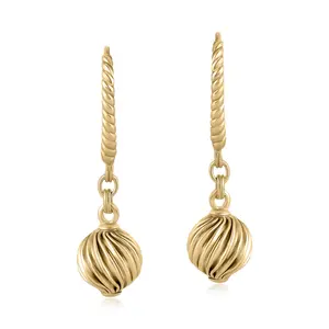 Christian James by Scott Grimes 14K Clad Bead Drop Earrings