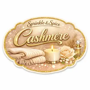 Sprinkle&Spice Cashmere - Creamy Sandalwood Jasmine Vanilla Rose Scent for Home Luxury Comfort and Sophisticated Ambiance