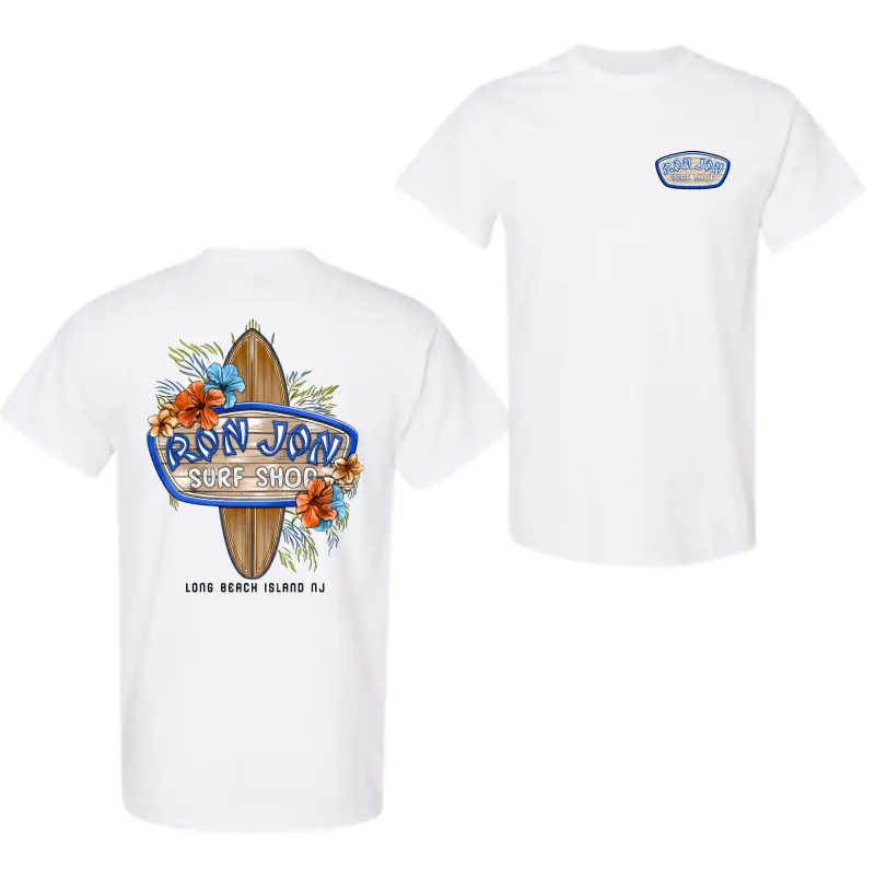 Unisex ‍ ♂️   Ron Jon Surf T-Shirt, Tropical Beach Surf Graphic Tee, Classic Coastal Shirt for Men & Women, Summer Beach Vibes Outfit, Surfs Up T-Shirt Style, Vintage Graphic Tee, Trendy Casual Wear for Beach Lovers, Fits