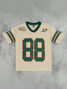 Manfinity Campus Court Men's 88 Jersey Simple Letter Print Short Sleeve T-Shirt Summer Back To School Boyfriend Gift Academia Football Jersey For Going Out Oversized Jersey