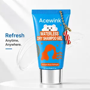 Acewink Waterless Dry Shampoo Gel - Lightweight No-Rinse Leave-In Shampoo for Oily Hair, Instant Root Refresh, Gym & Travel-Friendly Hair Care