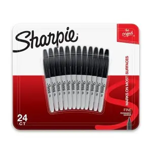 Sharpie Permanent Fine Tip Markers, Black, 24 Count Sharpie Permanent Fine Tip Markers, Black, 24 Count