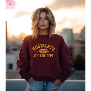 Hogwarts Harry Potter Maroon Sweatshirt - Unisex Crewneck sweatshirt for Fans, Gifts, Warmth - Gilden Quality athletic Collar Cotton
