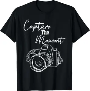 Cotton Graphic Tees Streetwear Capture The Moment Funny Photography Photographer Graphic T-Shirt