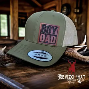 Boy Dad Leather Patch Hat