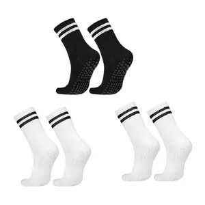 Pilates Socks with Grips for Women, Yoga Socks, Crew Non Slip Women for Barre, Pilates Gifts for Women