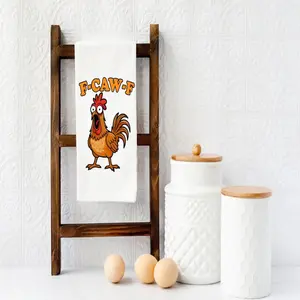 16“ x 24” F-CAW-F Funny Chicken Print Kitchen Dish Towel Microfiber Kitchen Hand  towel, Kitchen Accessories