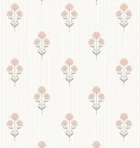 Floral and Striped Peel & Stick Wallpaper