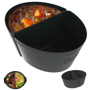 FROVEN 8 QT - 8.5 QT Silicone Slow Cooker Divider Liners Reusable Compatible with Ninja MC1001 MC1010 Crock Pot SCPVFC800-DS SCV800 Hamilton Beach 33480 Most 8QT-8.5QT Oval Slow Cookers