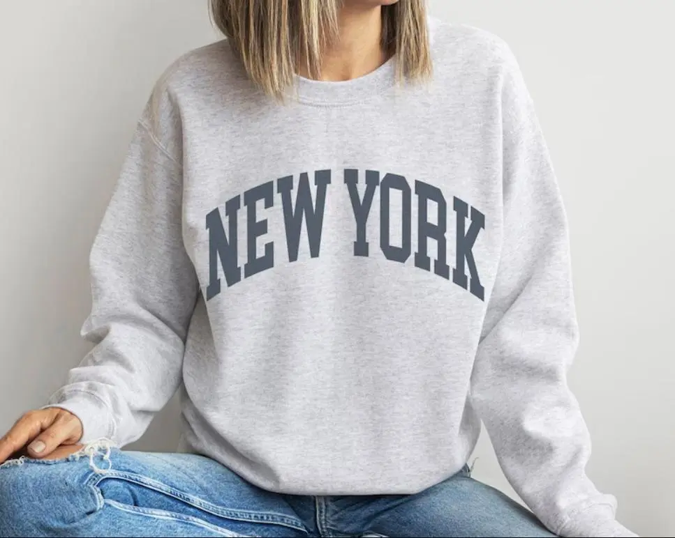New York Sweatshirt, Faded Vintage Aesthetic, New York Crewneck, trendy state sweatshirt, NYC Crewneck, Gift for her, Gift for him, New York Shirt, Game Day Sweatshirt