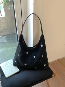 Viral Star Hobo Bag, Y2K Vintage Suede Shoulder Bag, Stylish Everyday Accessory, Perfect for Casual, Fashionable Shoulder Bag