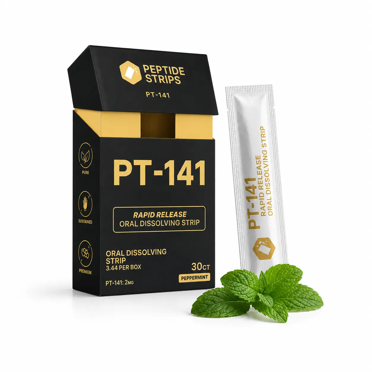 Peptide Strips PT-141 Rapid Release Oral Dissolving Strips | 30 Count