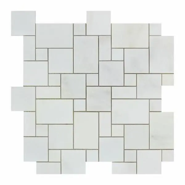 Calacatta Prestige (Asian Statuary) 12x12 Mini Versailles Pattern Polished/Honed Tile Sample