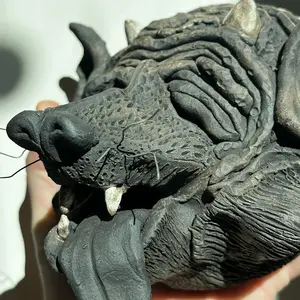 Fruit bat inspired hand made ceramic sculpture