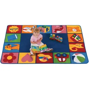 Carpets For Kids  Toddler Blocks 6 ft. x 9 ft. Rectangle Carpet