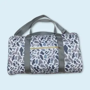 Camouflage Print Sports Duffel Bag for Adults 18.5x11.2x7.9 Inches Flexible Lightweight Eco-Friendly Travel Bag