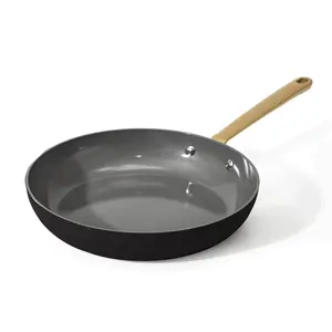 10 inch Ceramic Non-Stick Fry Pan, Black Sesame by Drew Barrymore