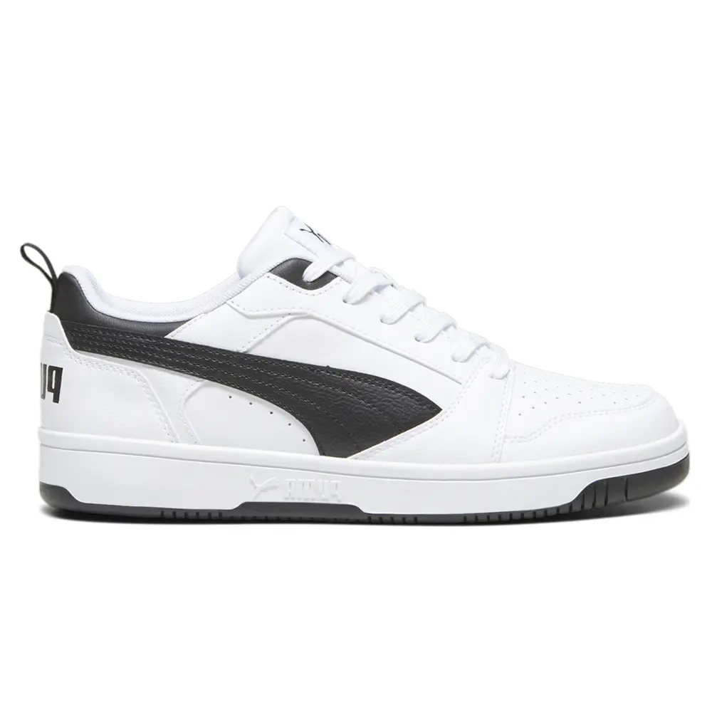 PUMA Mens Rebound V6 Low Lace Up Sneakers Shoes Casual - White