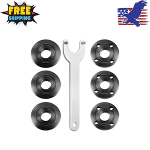 7PCS Angle Grinder Nut ＆ Angle Grinder Wrench Set， Premium 5/8-11 Flange Metal Lock Nut
