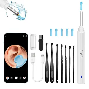 Intelligent Visual Ear Scoop, Ear Wax Removal Kit with Camera & Light, HD Otoscope, Ear Camera for iPhone & Android Phones