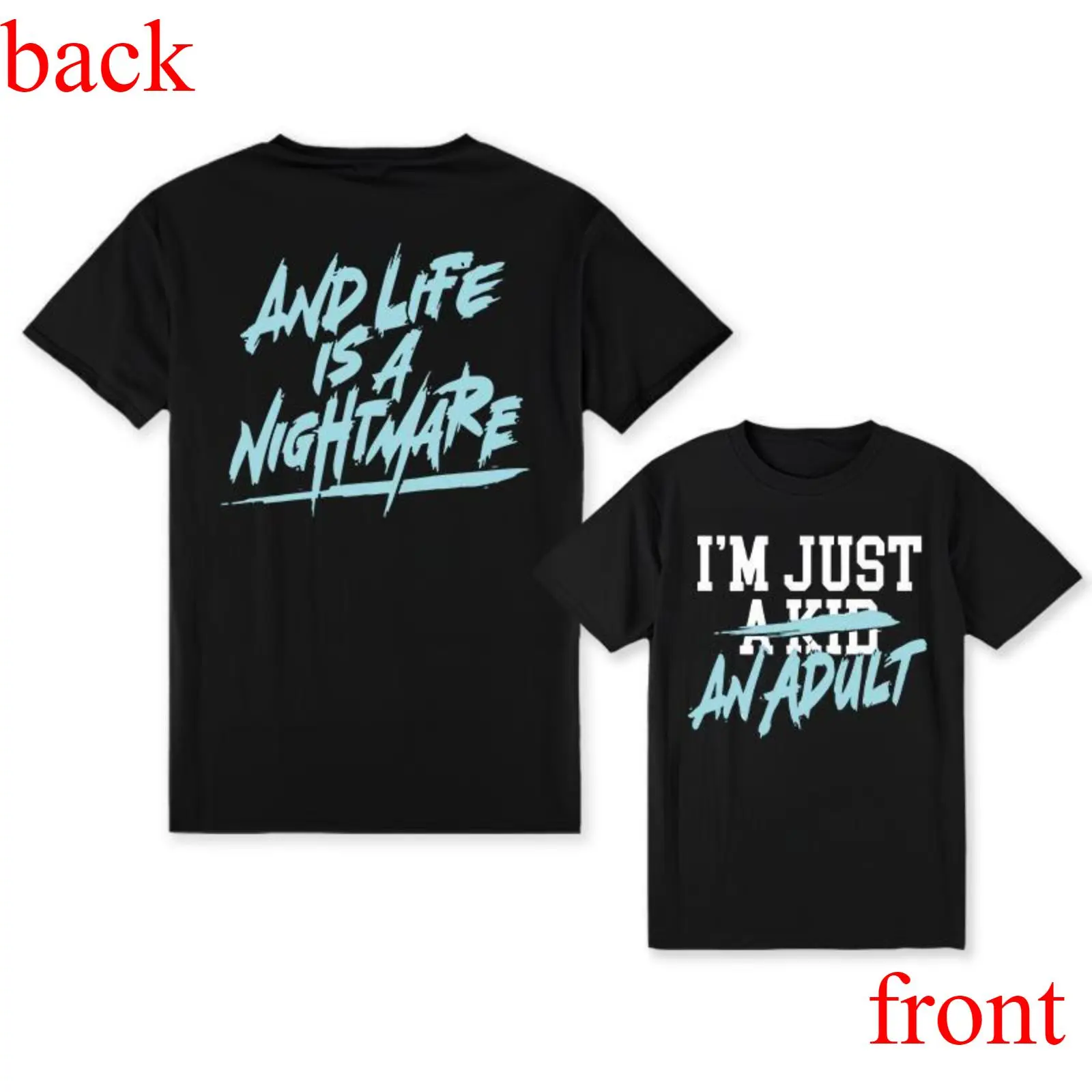 Family Matching Shirts – Funny Life Nightmare Theme for Kids & Adults