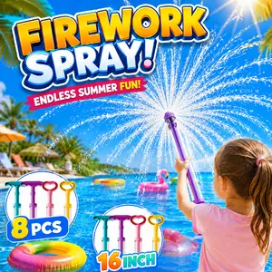 firework Water Gun (4/8Pcs), Summer Outdoor Pool Beach Toys, Pump Action Squirt Blasters for Backyard Water Fights, Boys & Girls Summer Essentials tiktokshopspringglowup,summervibes outdoorfun part