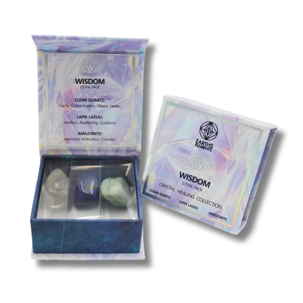 Ethically Sourced Crystal Healing Stone Set - Wisdom Boosters, Fengshui Home Decor Ornament