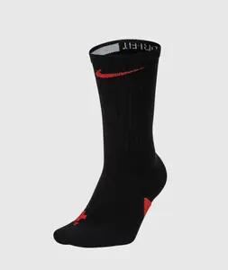 Nike Elite Crew Socks Black and Red SX7622-010 - Performance Socks for Men