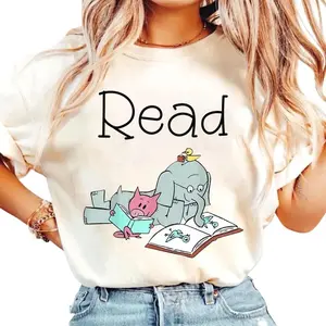 Reader Cute Pigeon Piggie Elephant Reading Books Shirt, Piggie Elephant Pigeons Shirt, Book Lover Teacher Shirt, Its A Good Day To Read Top