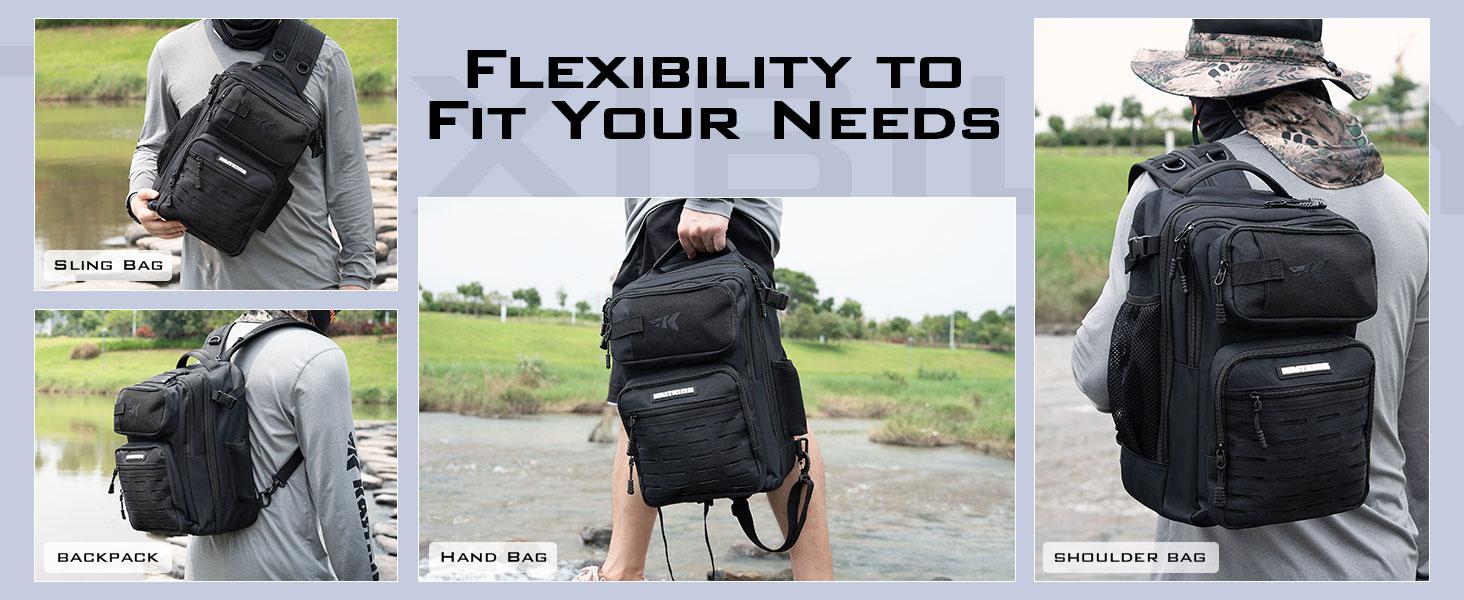 KastKing BlowBak Tactical Fishing Sling Bag – Lightweight, Durable Gear Backpack, Perfect Gift for Men