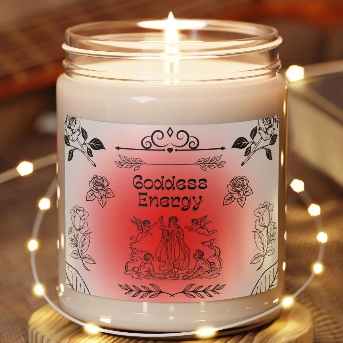 Soy Candle, Goddess Aphrodite, Feminine Energy, 9oz , Aromatherapy, Ritual, Meditation , Empowerment