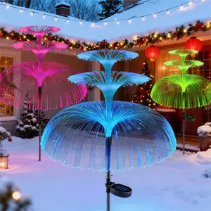 Christmas Solar RGB Jellyfish Light 1/3/5-Layer LED Decorative Garden Stake Lighting Yard Lawn Patio Halloween Christmas And Holiday Celebrations