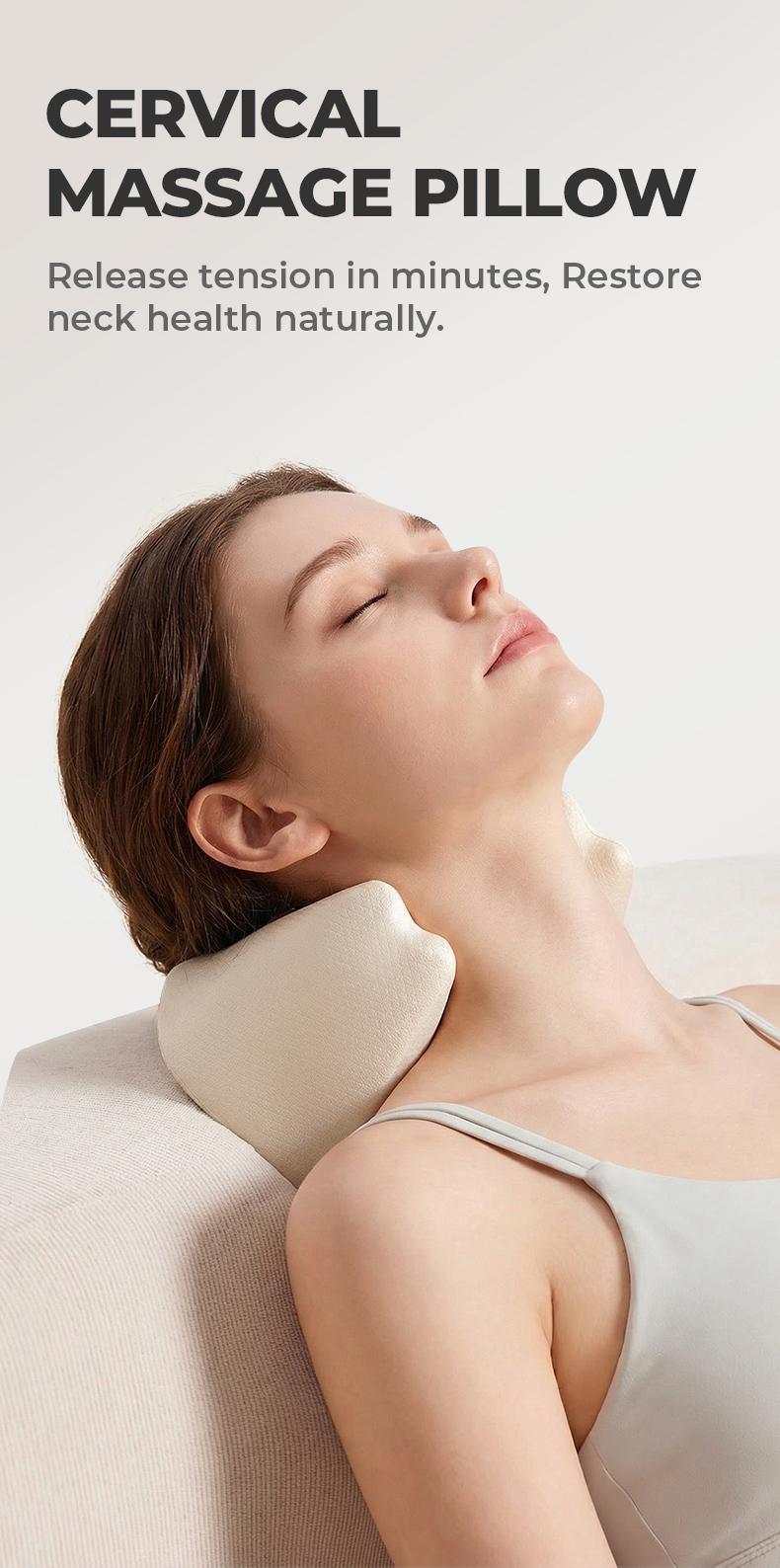 LEXI Cervical Massage Pillow Ergonomic Design With Scientific Zoning And Targeted Massage Nodes Simulates Hand Massage For Neck And Shoulder And Back Support Waterproof Stain Resistant And Washable For Daily Muscle Relaxation